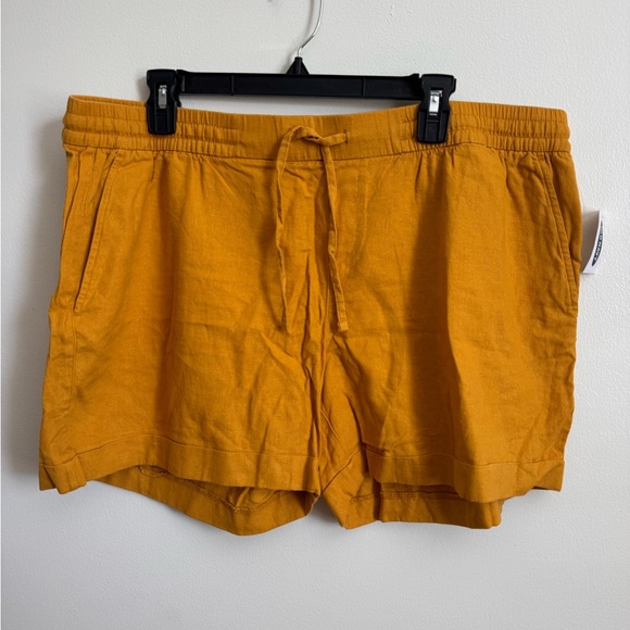 NWT OLD navy Mid-Rise Linen-Blend Shorts - 4-inch inseam - Picture 2 of 6